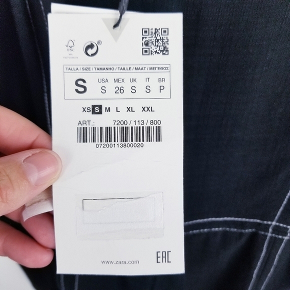 Zara Short Black Jumpsuit with Topstitch Lace Romper NWT, size Small - Picture 7 of 14